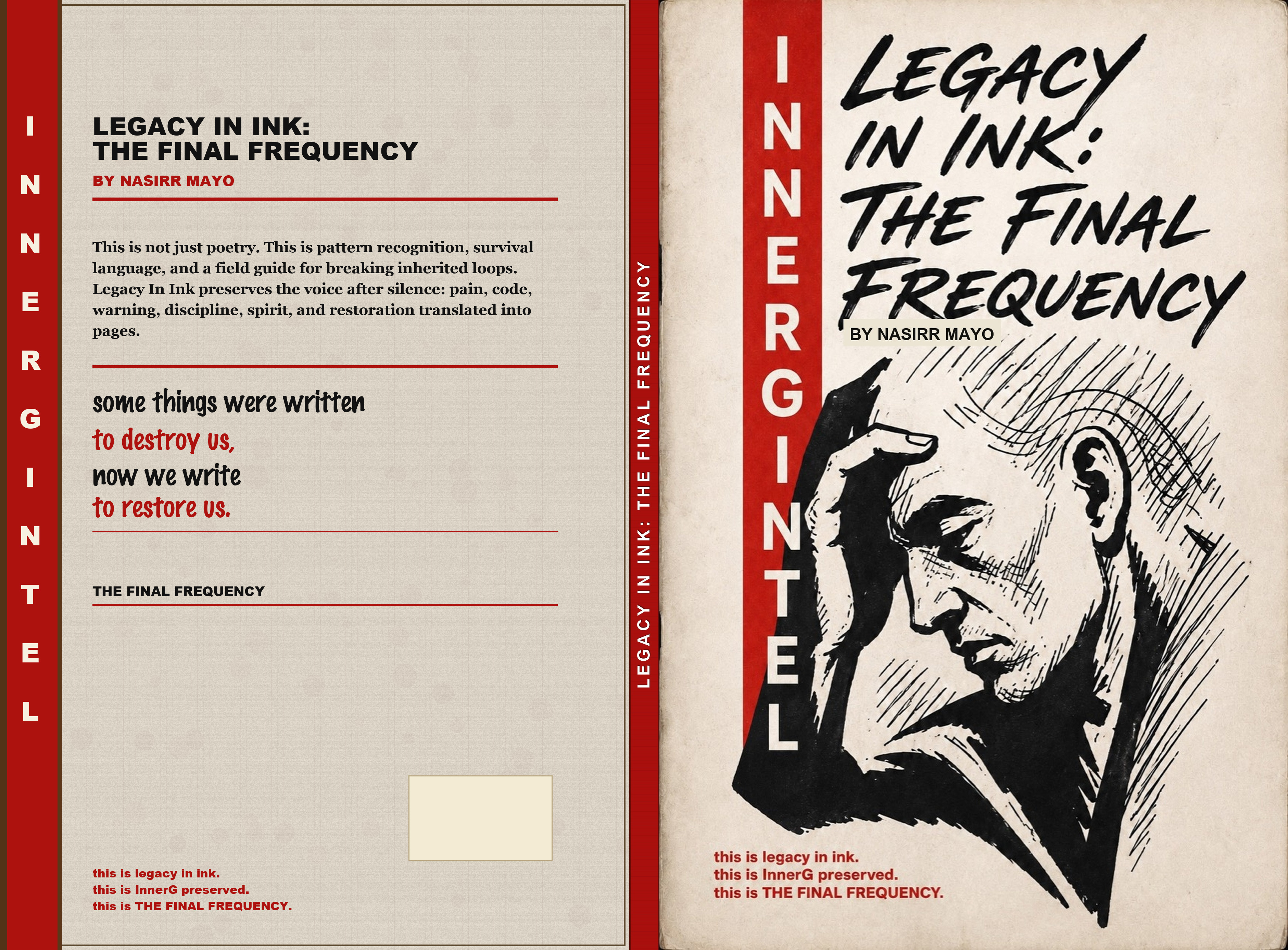 Legacy In Ink full paperback cover wrap with back cover, spine, and front cover